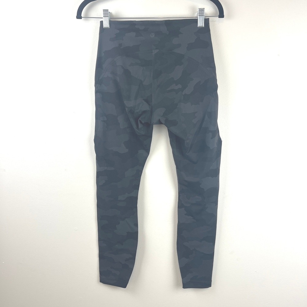 2/$30 Lululemon Black Gray Camo High Rise Athletic Yoga Leggings 6 - Picture 3 of 6